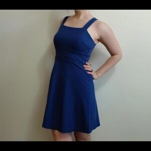 Deep‎ blue a-line knee length dress